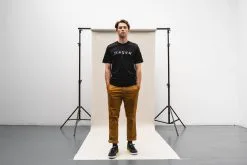 Hanon Tee "Caveman Letters" X Jonny Mowat -Footwear popular shop HANON AW18 Collection Photoshoot SWG3 TAL 256