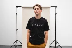 Hanon Tee "Caveman Letters" X Jonny Mowat -Footwear popular shop HANON AW18 Collection Photoshoot SWG3 TAL 259