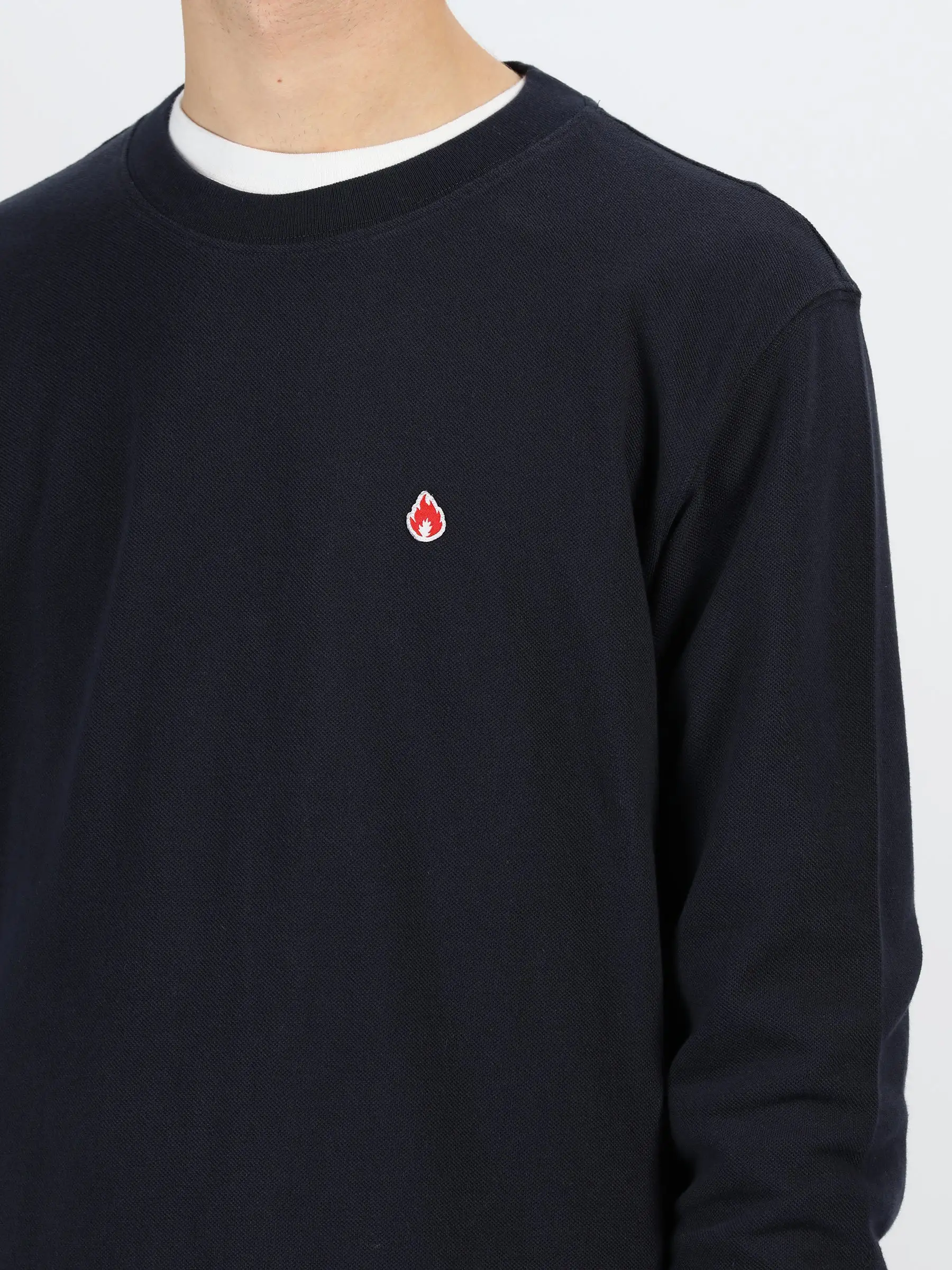 Hanon Pique Crew Sweatshirt 4 Hanon Pique Crew Sweatshirt - Image 4