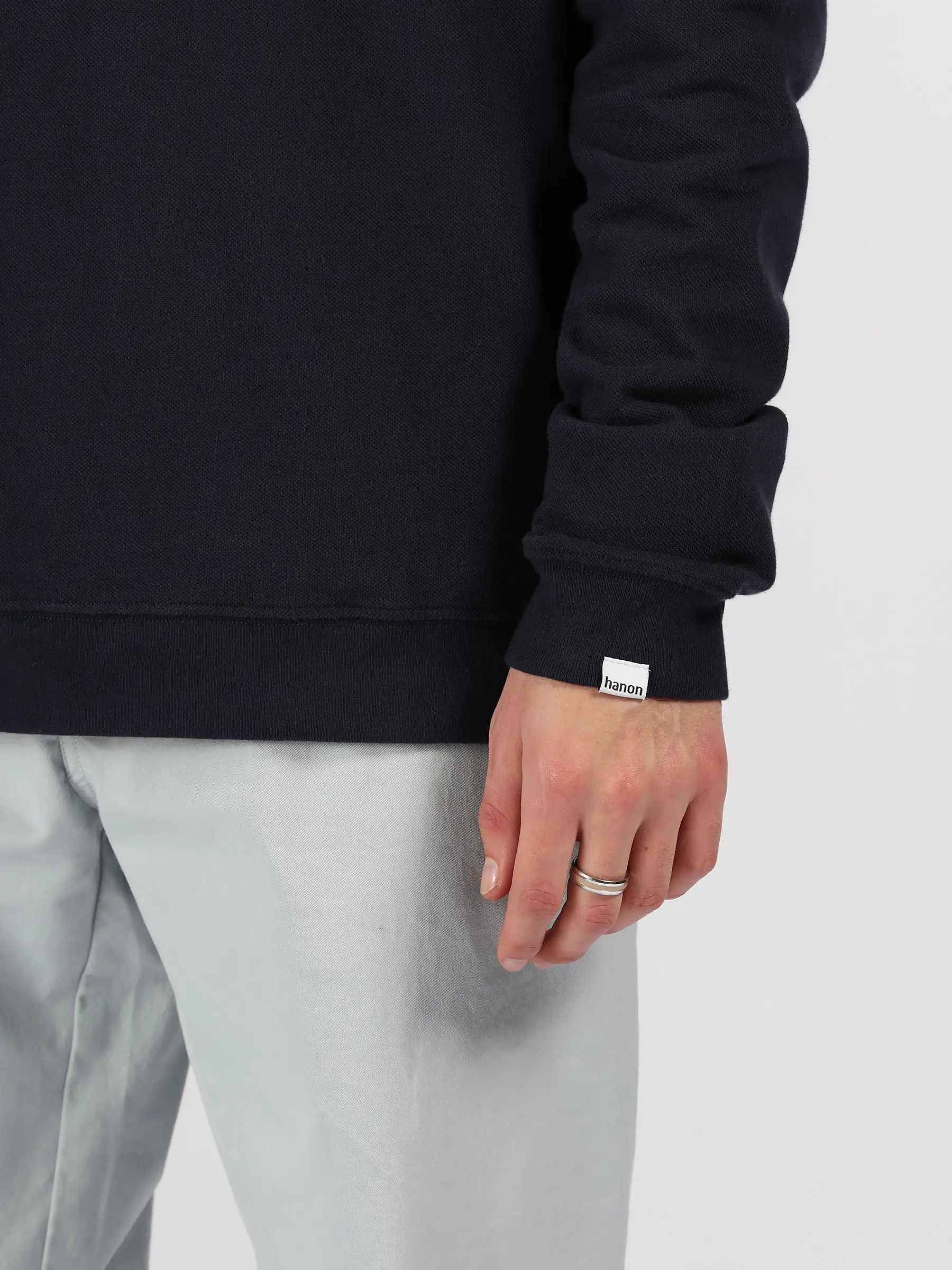 Hanon Pique Crew Sweatshirt 5 Hanon Pique Crew Sweatshirt - Image 5