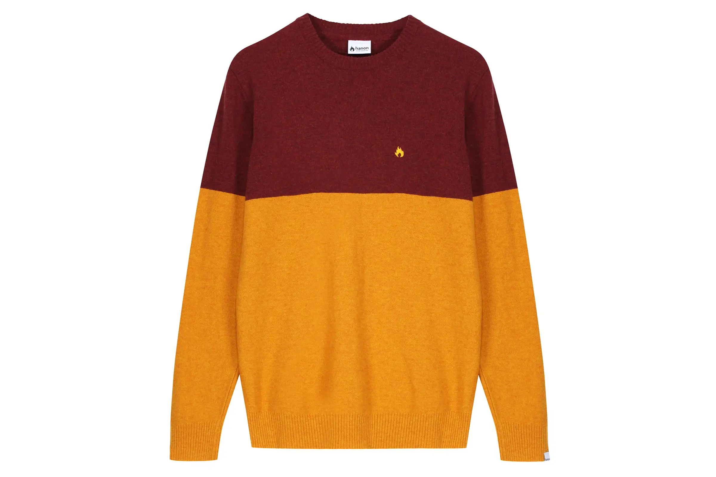 Hanon Blocked Wool Knit "Warm Yellow" 1 Hanon Blocked Wool Knit "Warm Yellow"