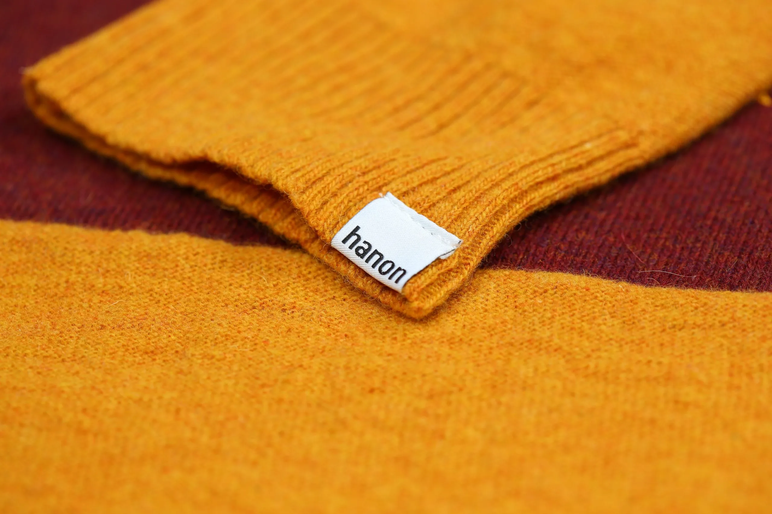 Hanon Blocked Wool Knit "Warm Yellow" 3 Hanon Blocked Wool Knit "Warm Yellow" - Image 3