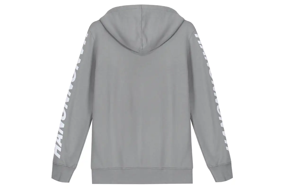 Hanon Sleeve Printed Hooded Sweatshirt "Monument Grey" 2 Hanon Sleeve Printed Hooded Sweatshirt "Monument Grey" - Image 2