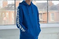 Hanon Sleeve Printed Hooded Sweatshirt "Royal Blue" -Footwear popular shop HANSS00108RL P10 5173eada bc2a 48cc 9da3 558919a465a4