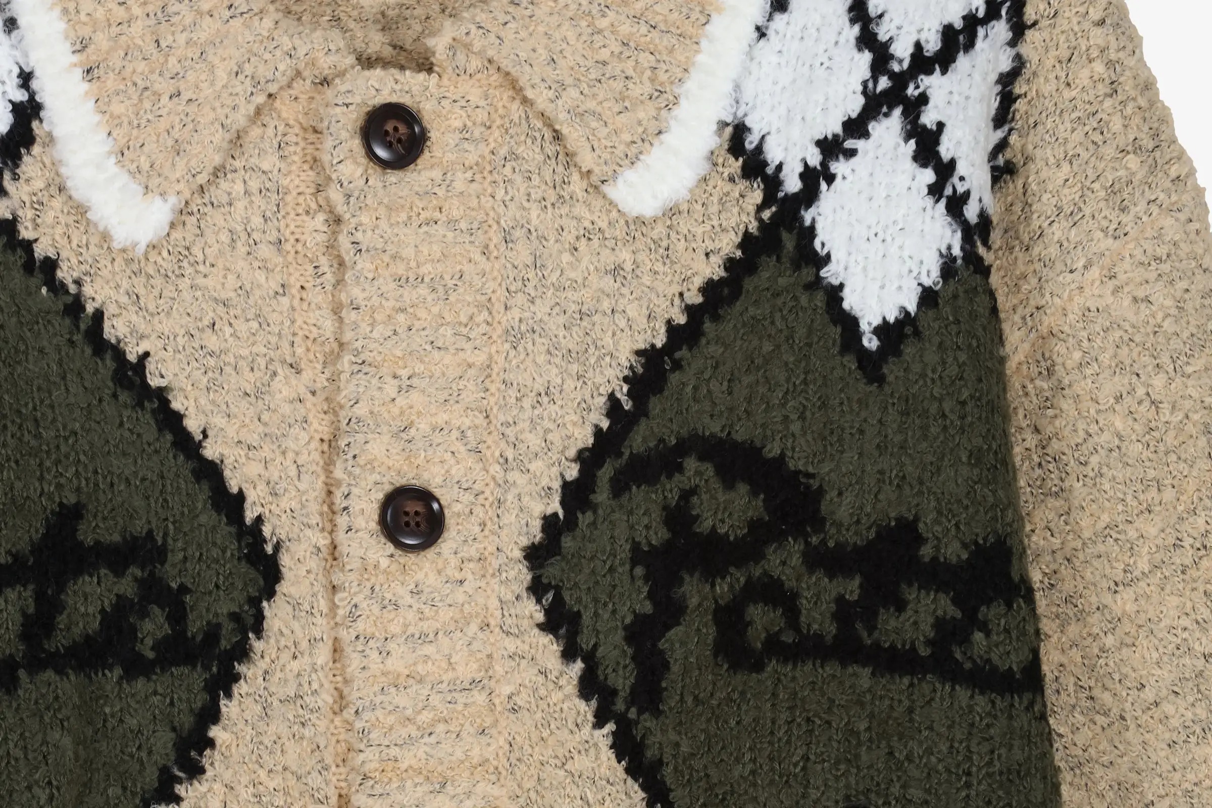 Patta Argyle Knitted Cardigan 2 Patta Argyle Knitted Cardigan - Image 2